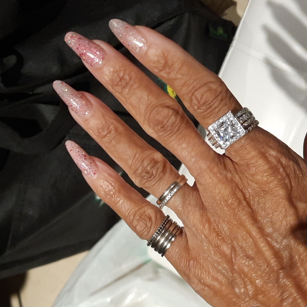 MASSIVE AUTHENTIC SOLID STERLING SILVER CZ ENGAGEMENT RING GIFT 💝